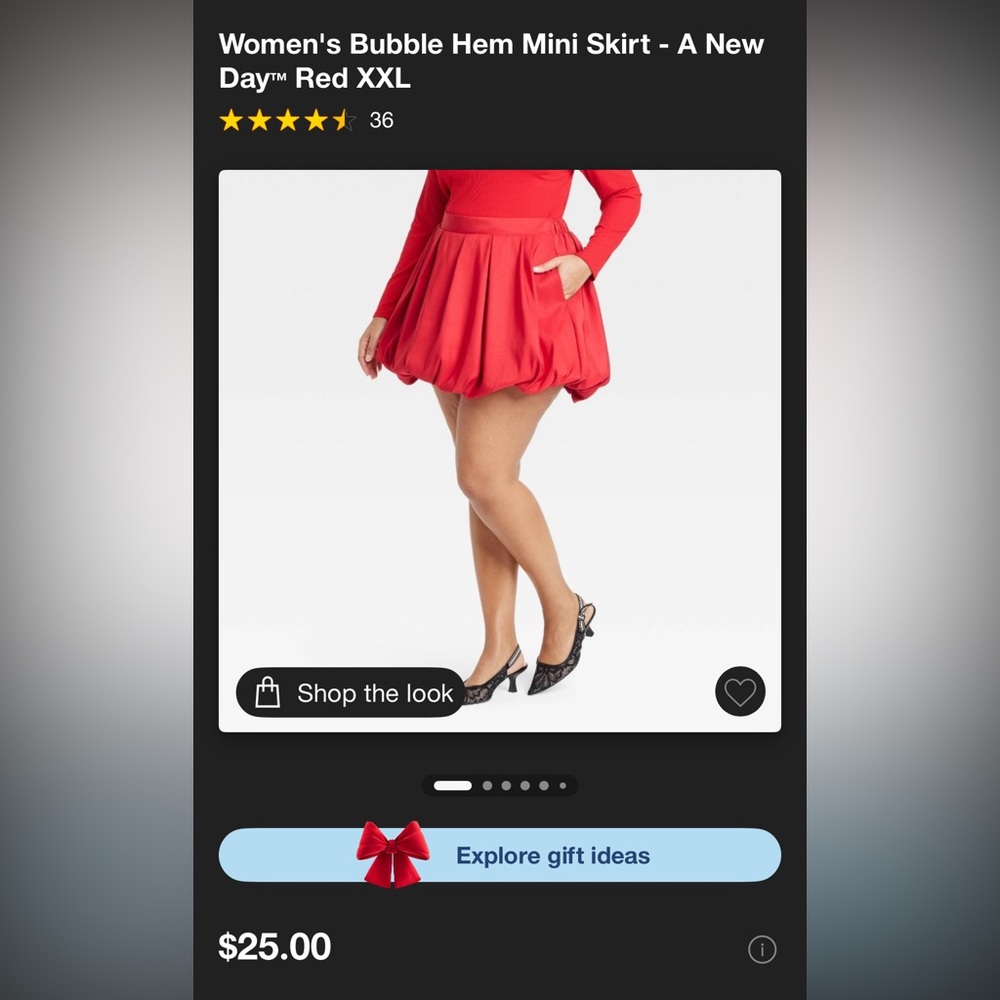 NWT Women's Bubble Hem Mini Skirt - A New Day™ Red XXL - Picture 2 of 4